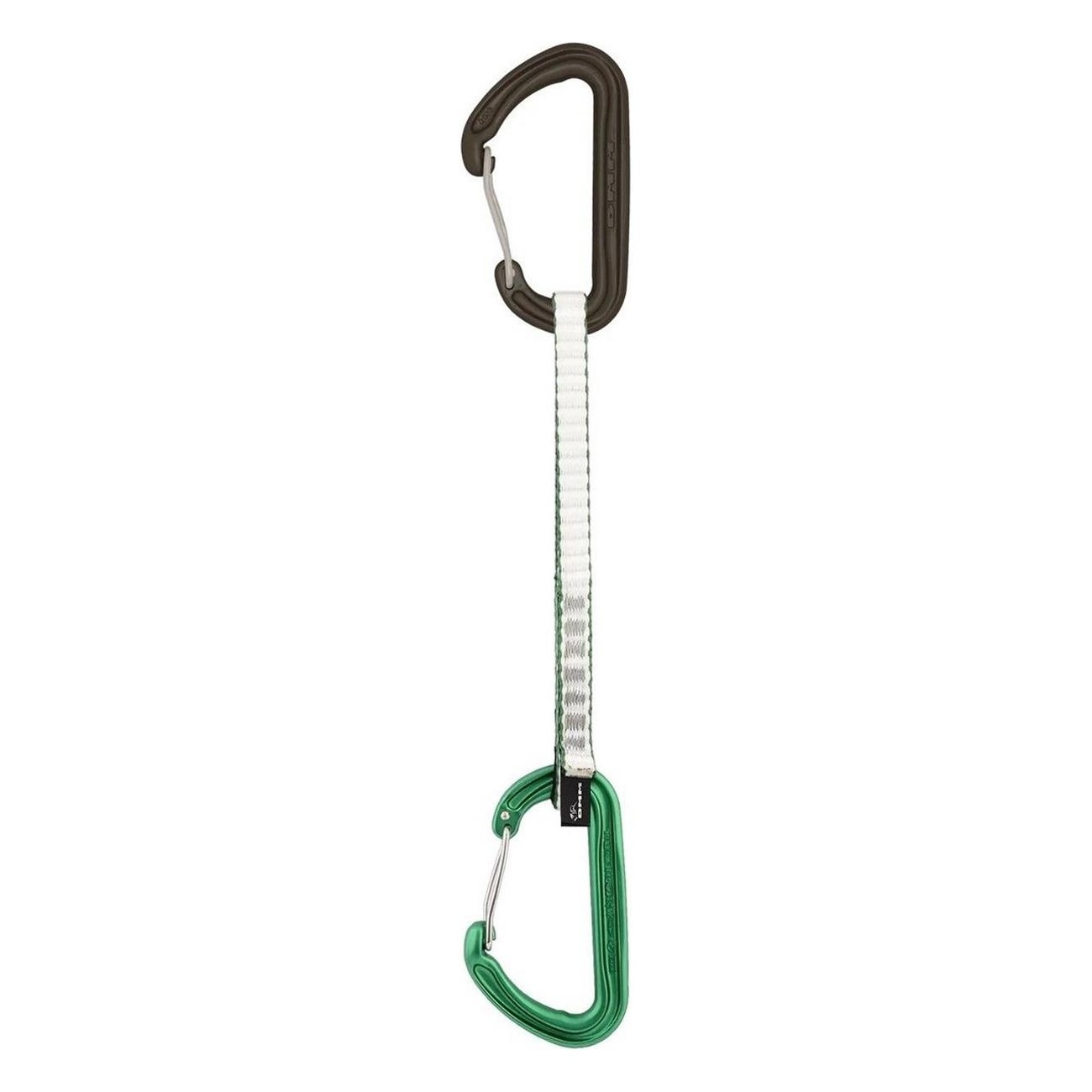 Grüner Karabiner 18cm Quickdraw Einzel - Leicht und Sicher für Klettern mit Dyneema® Sling - 1