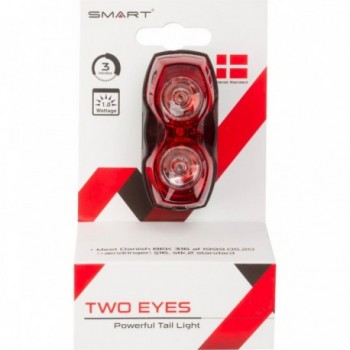 Fanale Posteriore Two Eyes 2 LED Rossi 0,5W con 3 Funzioni e Supporto per Bicicletta - 3 - Luci - 4715681321011