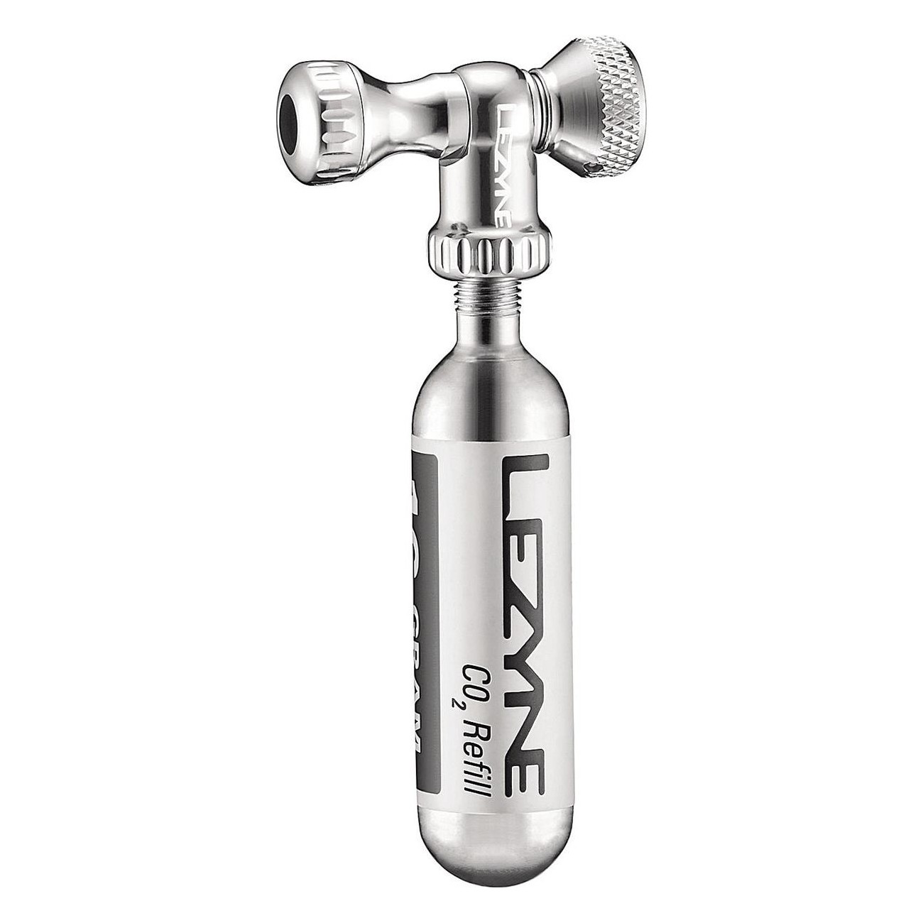 Pompe CO2 Lezyne Contrôle Drive CNC Argent 16g - Émetteur en Aluminium - 1