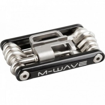 Mini Faltwerkzeug M-Wave 15 Funktionen Schwarz-Silber für Fahrräder - 2