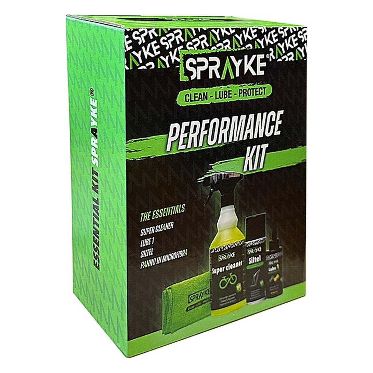 Performance Bike Cleaning and Maintenance Kit: Cleaner, Lube, Siltel, Microfiber Cloth - 2