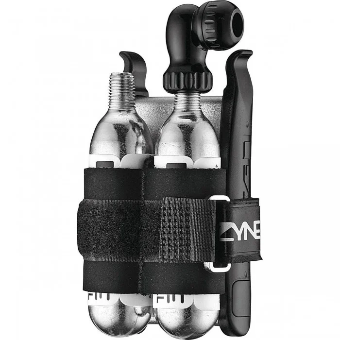 Kit de Réparation CO2 Lezyne Twin Drive Noir avec Levier et Cartouches - 1