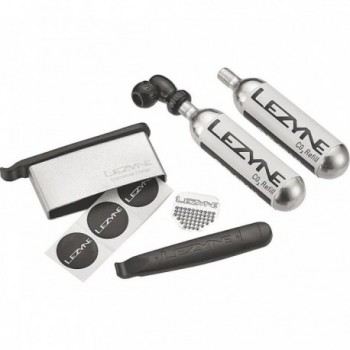 Kit Riparazione CO2 Lezyne Twin Drive Nero con Leve per Pneumatici e Cartucce Filettate - 2 - Bombolette e dosatori co2 - 471280