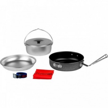 Set de Camping 124-T: Kit Completo para Cocinar al Aire Libre con Billy, Sartén y Plato - 1