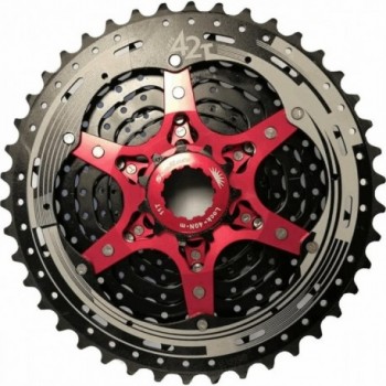 Cassette MTB 11V 11/42 Dientes de Aluminio Negro Compatible Shimano - 425g SUNRACE - 1