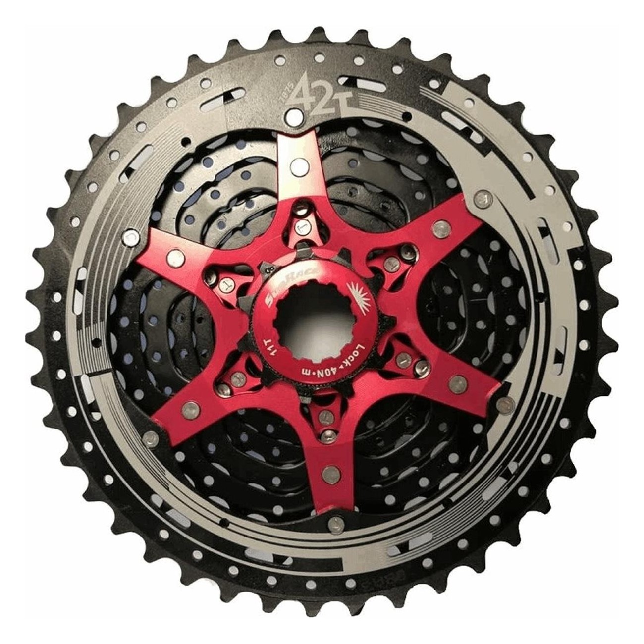 Cassetta MTB 11V 11/42 Denti in Alluminio Nero Compatibile Shimano - 425g SUNRACE - 1 - Cassette - 4710944248227