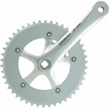 Urban Aluminum Crankset Silver 46T 165mm 1x1v for Bicycle - 1