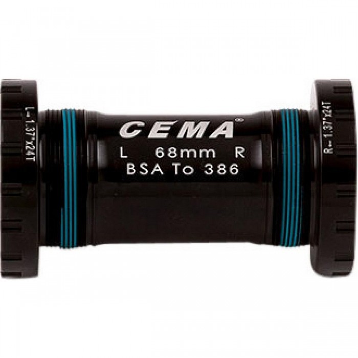 Couvercles BSA en Acier Inoxydable Noir pour FSA386/Rotor 30mm - Compatibles 68/73 mm - 1