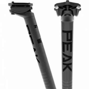 MUD PEAK 31.6x400mm Aluminum Seatpost with 20mm Offset, Polish on Black - 1