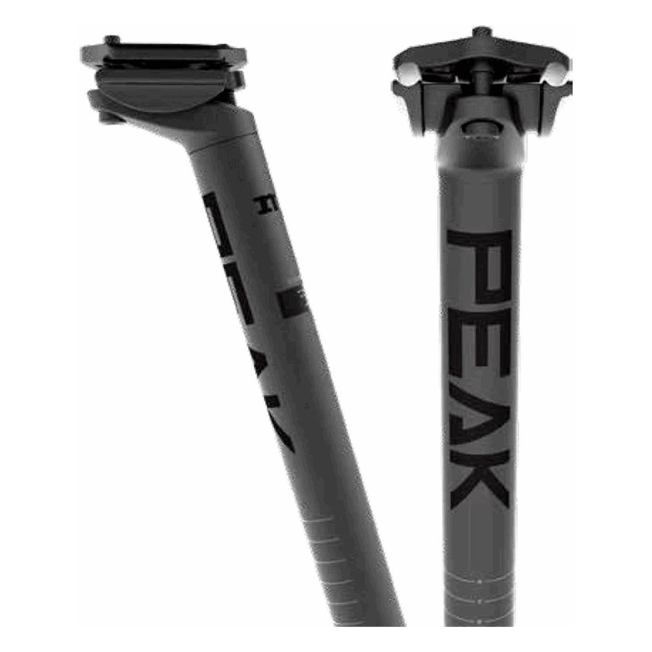 MUD PEAK 31.6x400mm Aluminum Seatpost with 20mm Offset, Polish on Black - 1