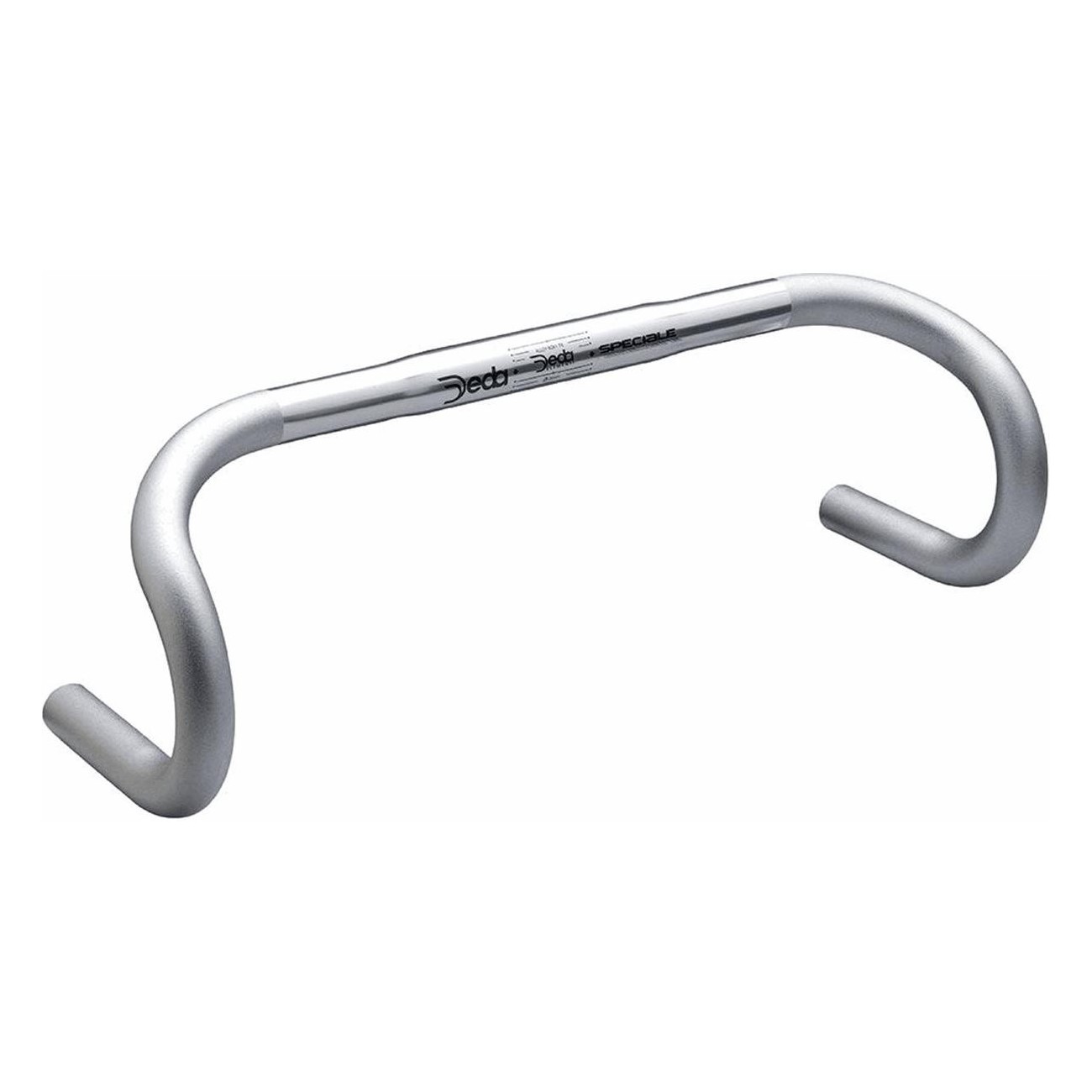 DEDA Handlebar 26mm x 440mm Aluminum Silver Polish with 135mm Rise 320gr - 1