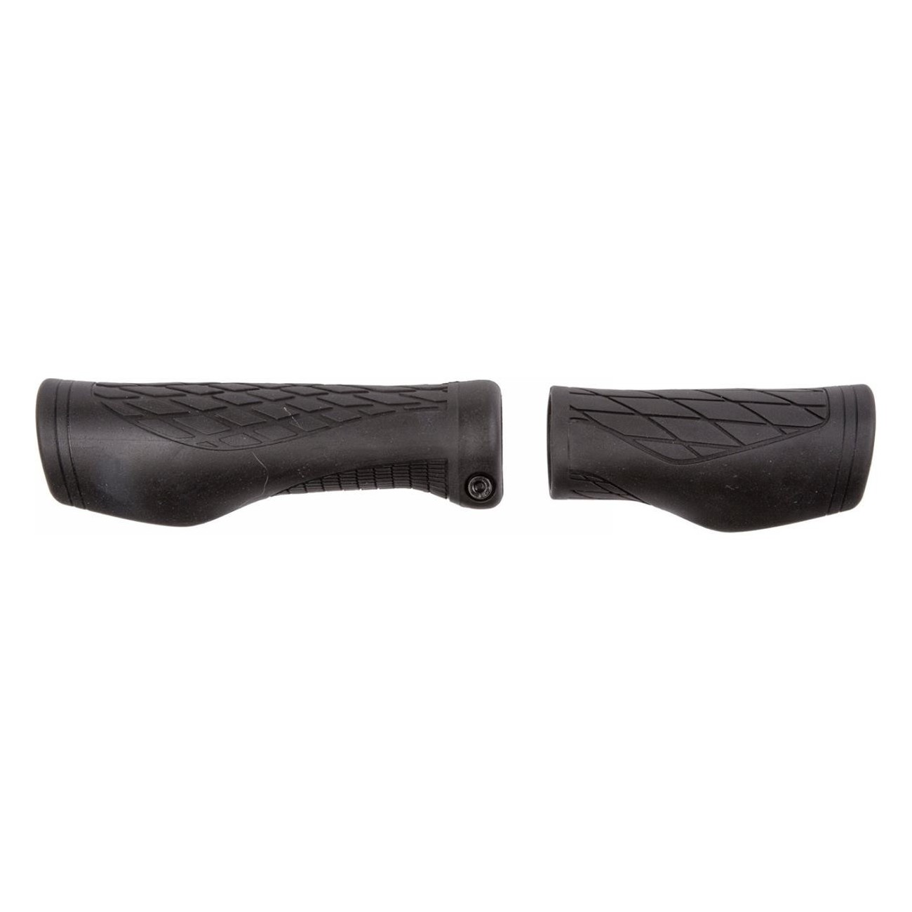 Pair of Black Cloud Ergo Fix Screw Grips 132/92 mm M-WAVE - 1