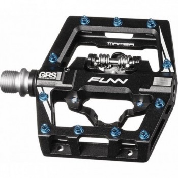 Mamba S Pedal in Black/Blue Aluminum - SPD/Flat Dual Use, 465g - 1