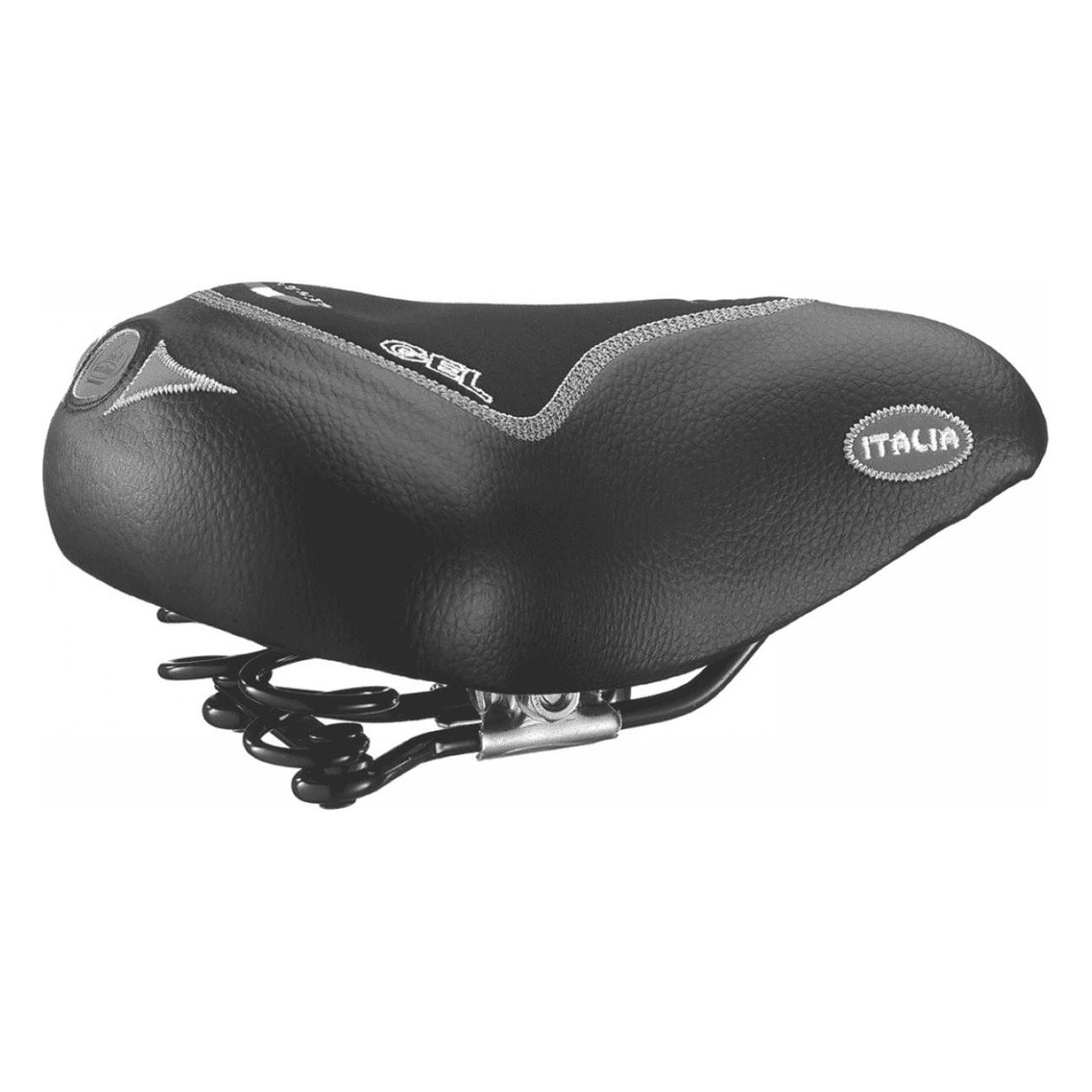 Selle Citybike Max Comfort Gel Noir avec rembourrage FLEX PU, 265x210 mm - 1