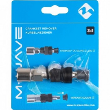 Extracteur de manivelles M-Wave 3 en 1 pour Shimano Octalink, ISIS et carrés - 3