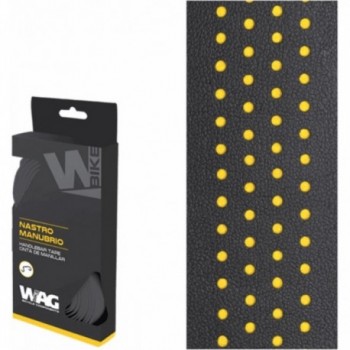 Nastro Manubrio Nero/Giallo 30mm con Tappi e Adesivo - Comfort e Stile per la Tua Bicicletta - 1 - Nastri manubrio - 80597960651