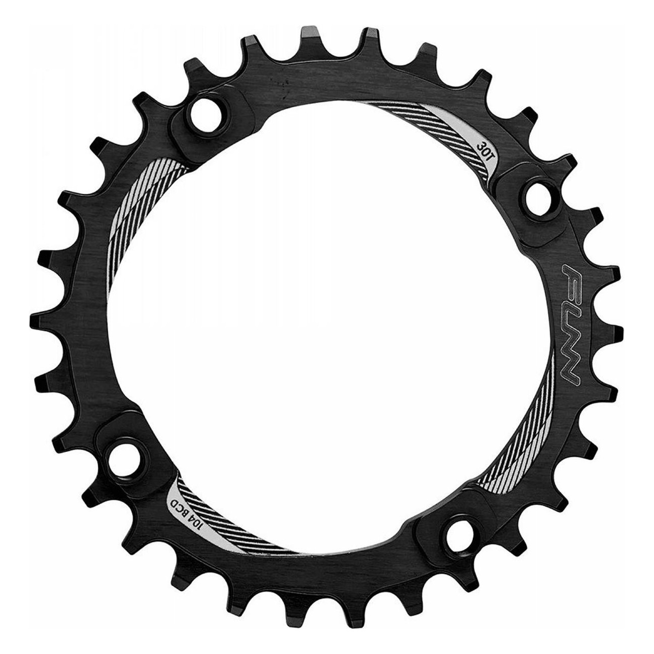 36D Aluminum 7075 CNC Chainring Black - Compatible with Shimano BCD 104mm - 1