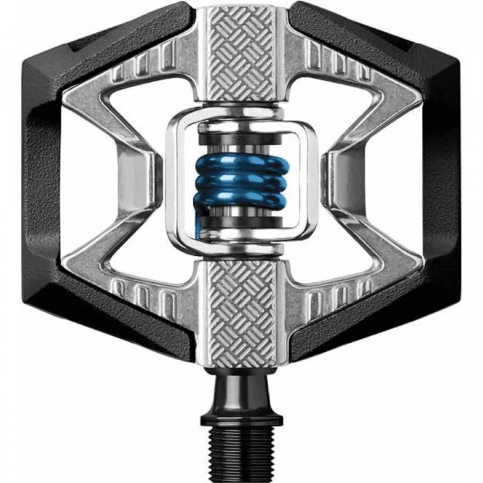 Pedali Crankbrothers Double Shot 2 Nero/Blu per MTB e Città - Dual Function in Alluminio - 1 - Pedali - 0641300160065