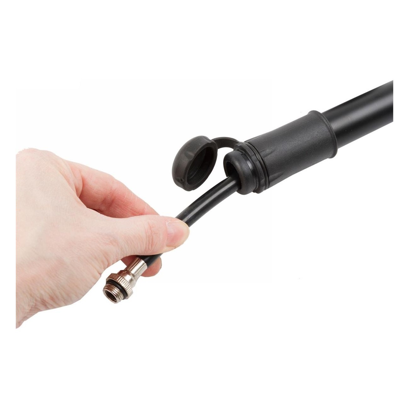 M-WAVE Mini Pump Flexi Tube Black Aluminum with Removable Hose 190mm - 4