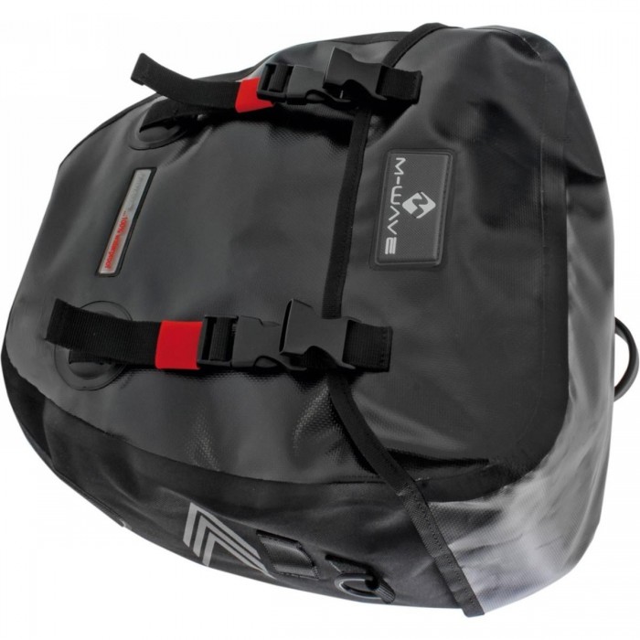 Bauletto Impermeabile Alberta 2x20L Negro Mate con Fijación Rotativa R y K - 1