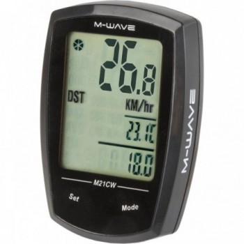 M-Wave M21W Black Bike Computer with 21 Functions and Radio Transmission - 2