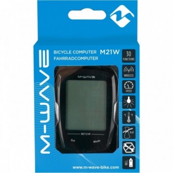 M-Wave M21W Black Bike Computer with 21 Functions and Radio Transmission - 4