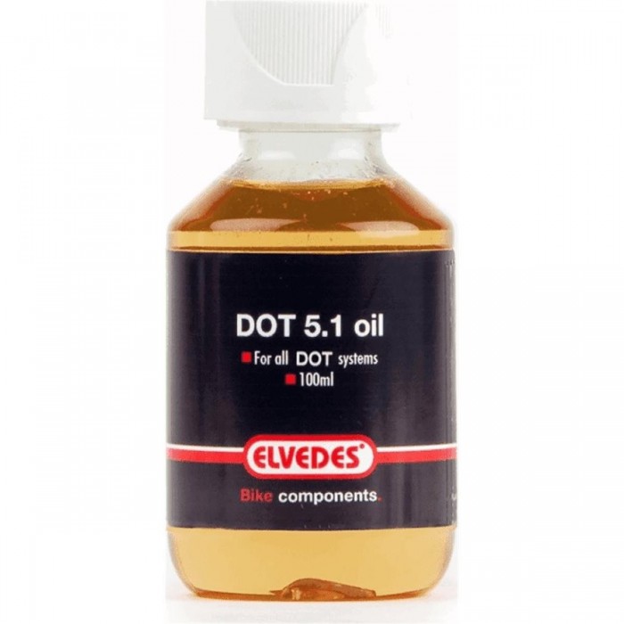 Elvedes DOT 5.1 Synthetic Brake Oil - 100 ml for Hydraulic Brake Systems - 1