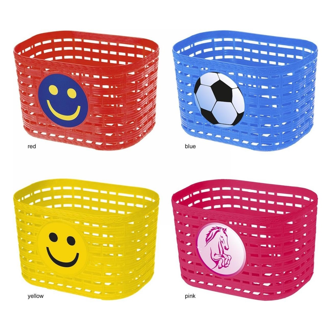 Plastic Basket for Kids 20x13.5x12.5 cm - Assorted Colors - 6