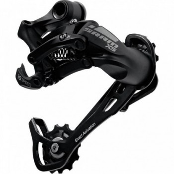 SRAM X-5 10-Speed Rear Derailleur, Medium Cage, Black Aluminum, Exact Actuation - 1