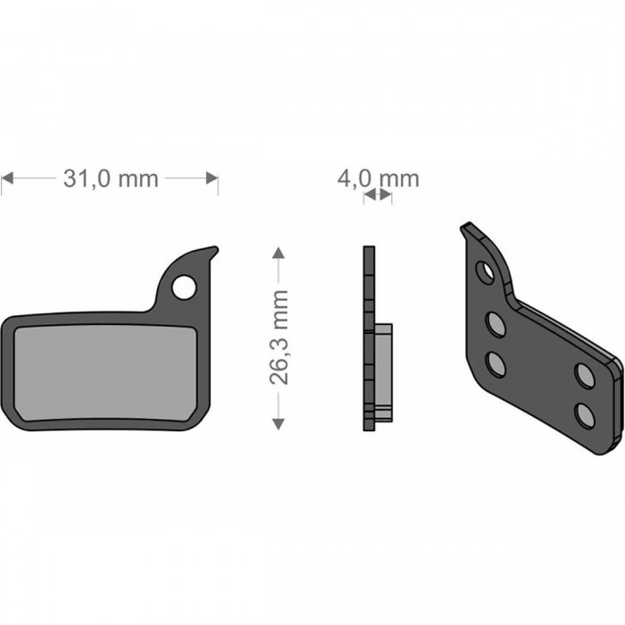 Plaquettes de Frein E-bike SRAM BRENTA Compatibles HRD/eTAP, Ultimate, TLM - Mélange E - 1