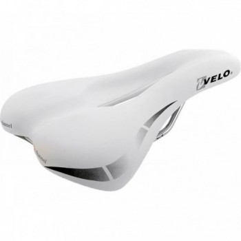 Selle VELO Blanche 250x168 mm, 318 g, Sans Collier - 1