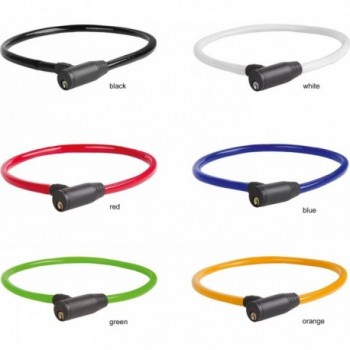 Automatic Cable Lock 60 cm, 10 mm Diameter, Assorted Colors - 7