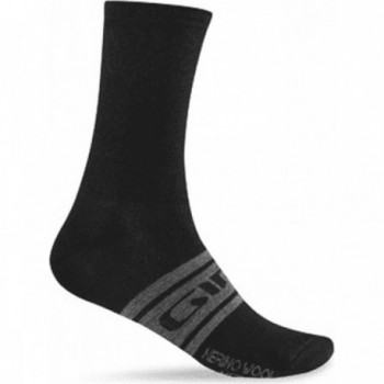 Chaussettes de Cyclisme en Laine Mérinos Noir/Anthracite - Taille 36-39 - 1