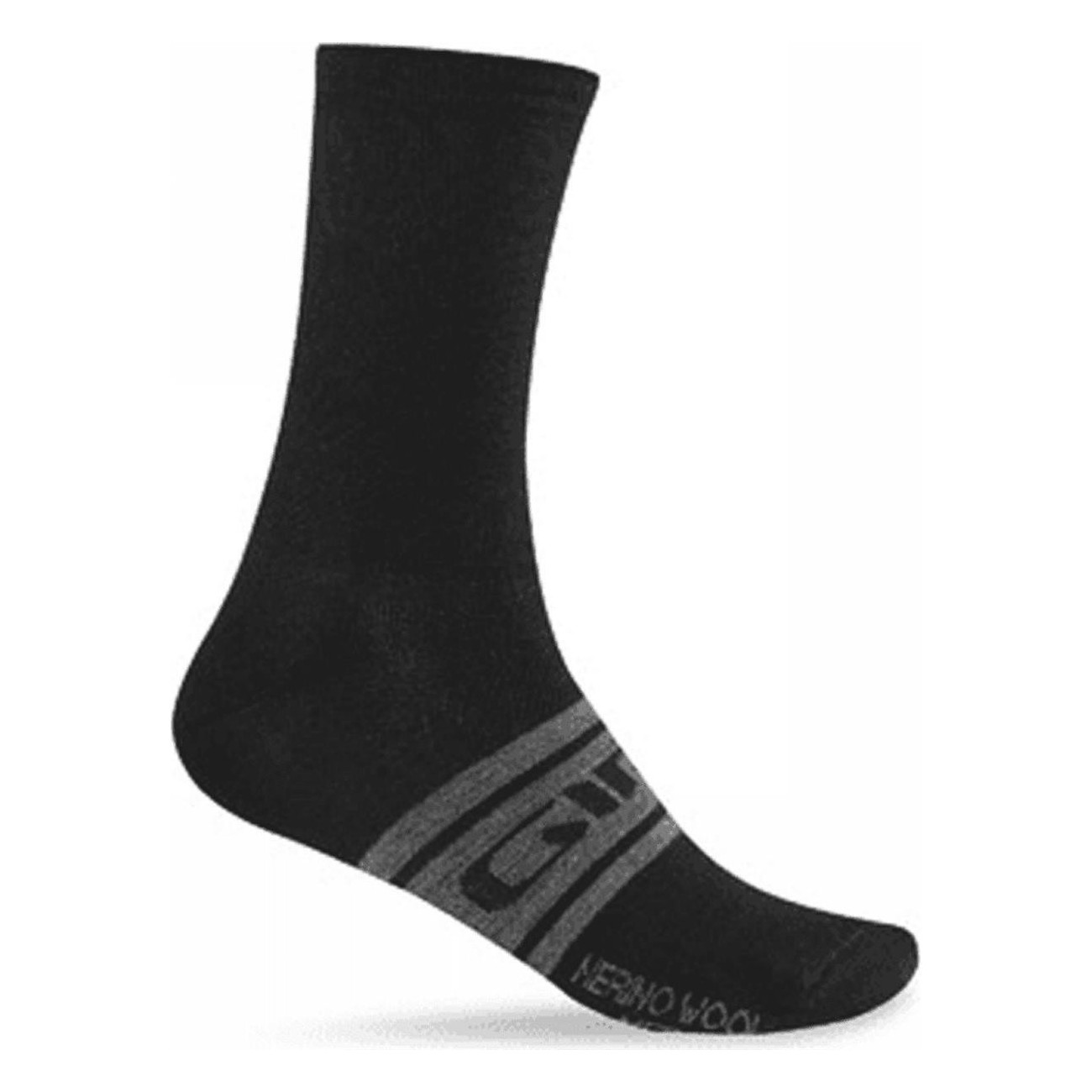 Chaussettes de Cyclisme en Laine Mérinos Noir/Anthracite - Taille 36-39 - 1