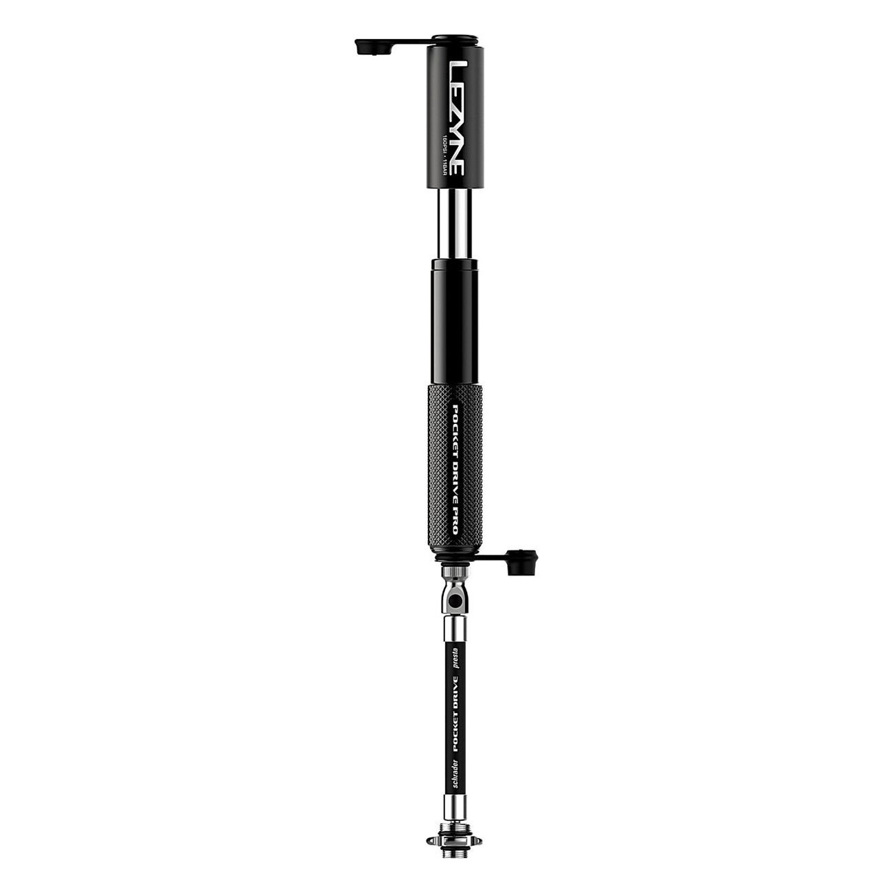 Lezyne Mini Pocket Drive Pro Black Hand Pump - Compact, Lightweight, Efficient - 2