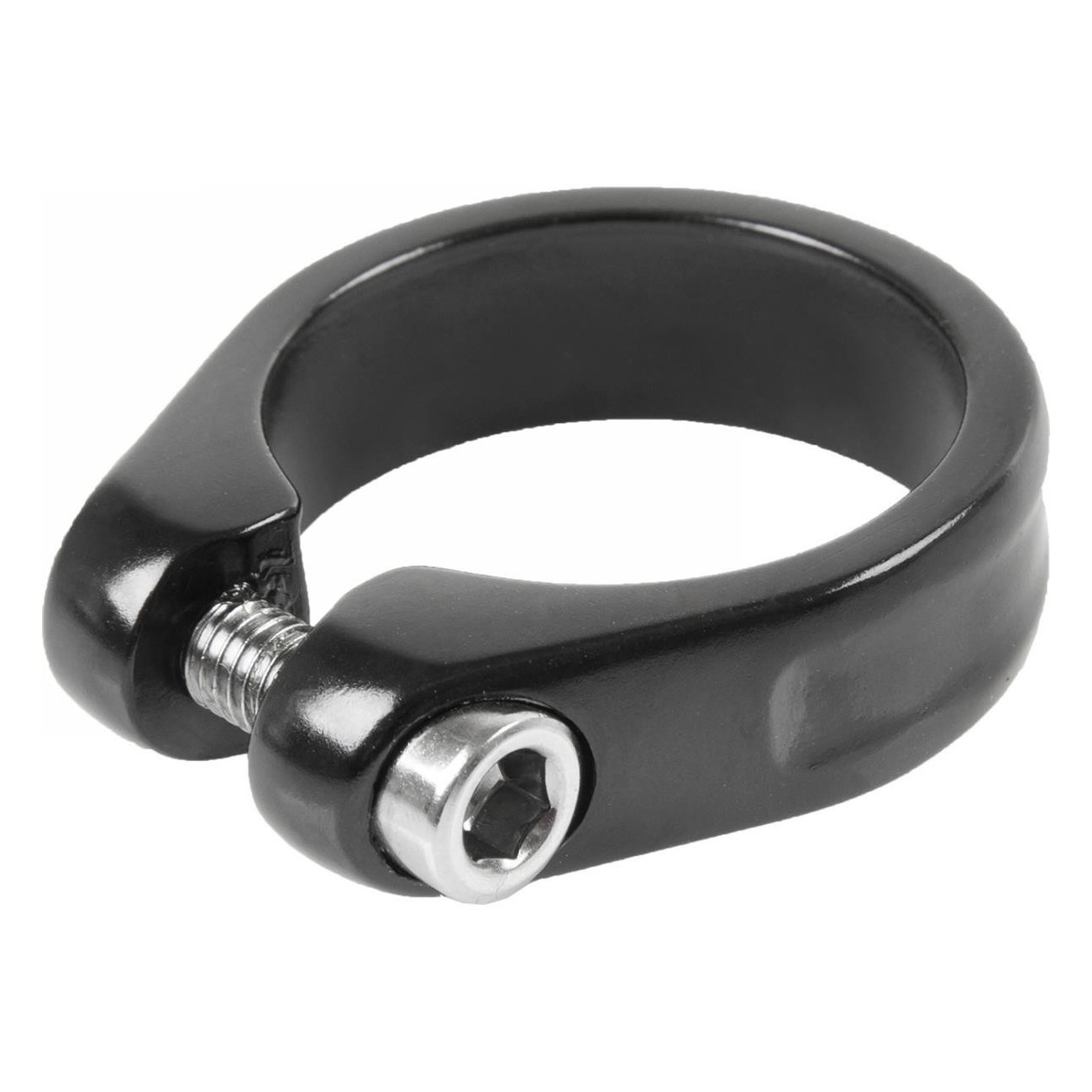 Collier de tube de selle 31,8 mm en aluminium anodisé noir avec vis CrMo M-Wave - 1