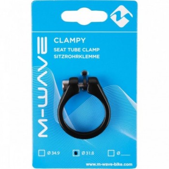 Collier de tube de selle 31,8 mm en aluminium anodisé noir avec vis CrMo M-Wave - 3