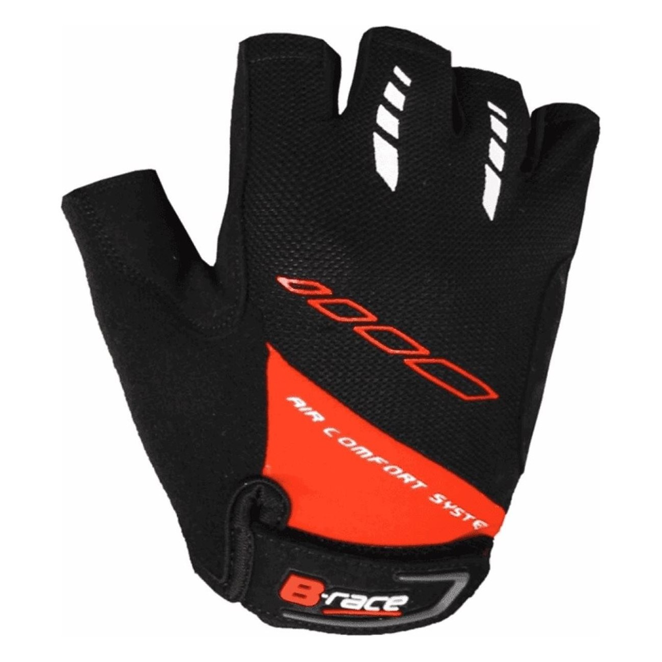 Summer Short Bump Gel Gloves Black/Red Size L with Ventilation and Padding - 1