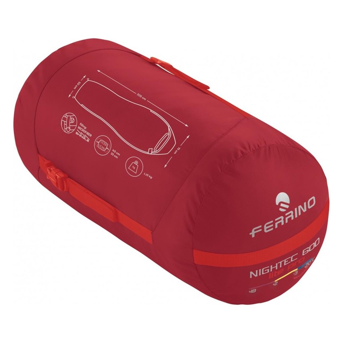 Sac de couchage Nightec Lite Pro 600 M Rouge pour Alpinisme et Trekking - 2