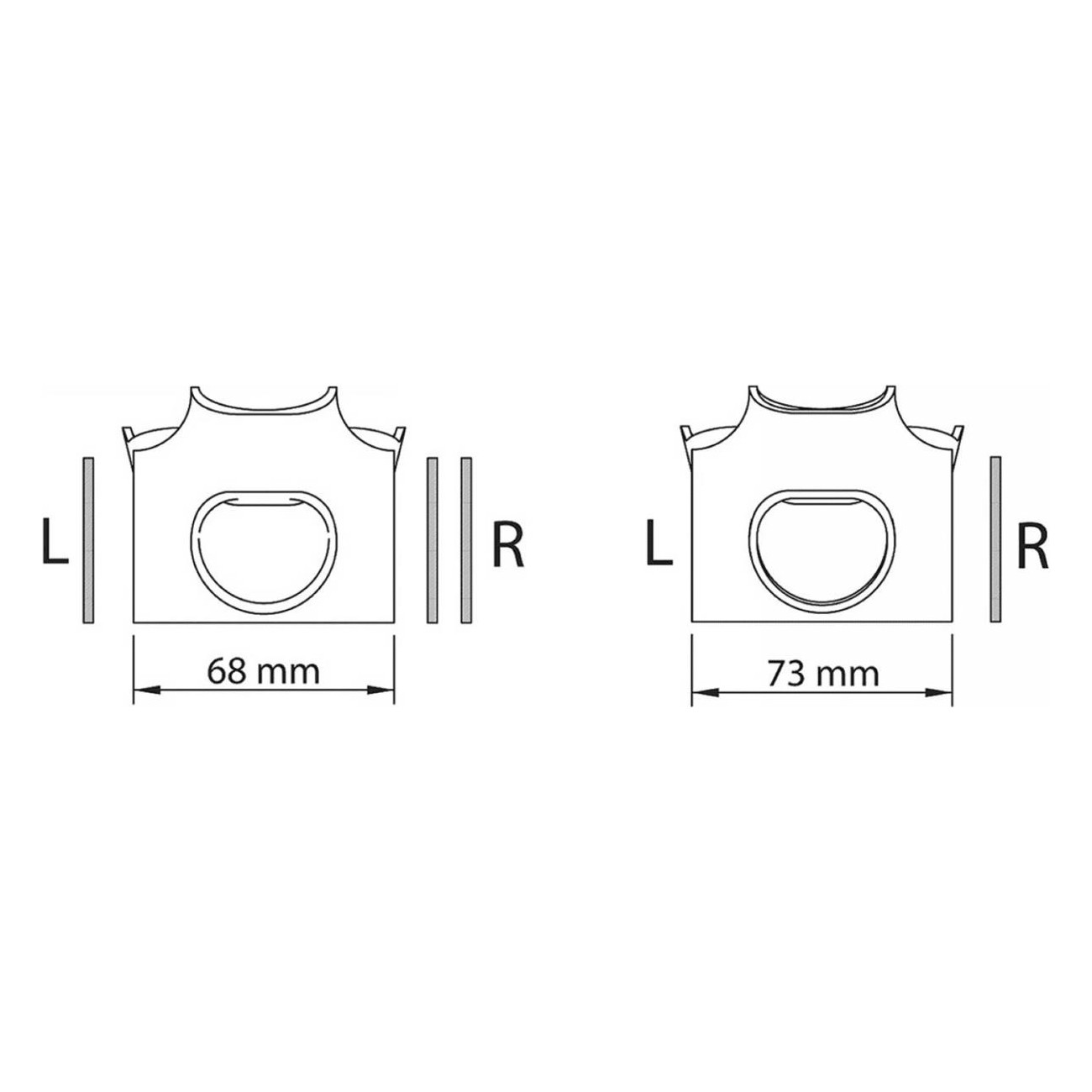 MICHE EVO MAX MTB BSA Bottom Bracket 1.370x24 tpi, 68-73mm Compatible - 2