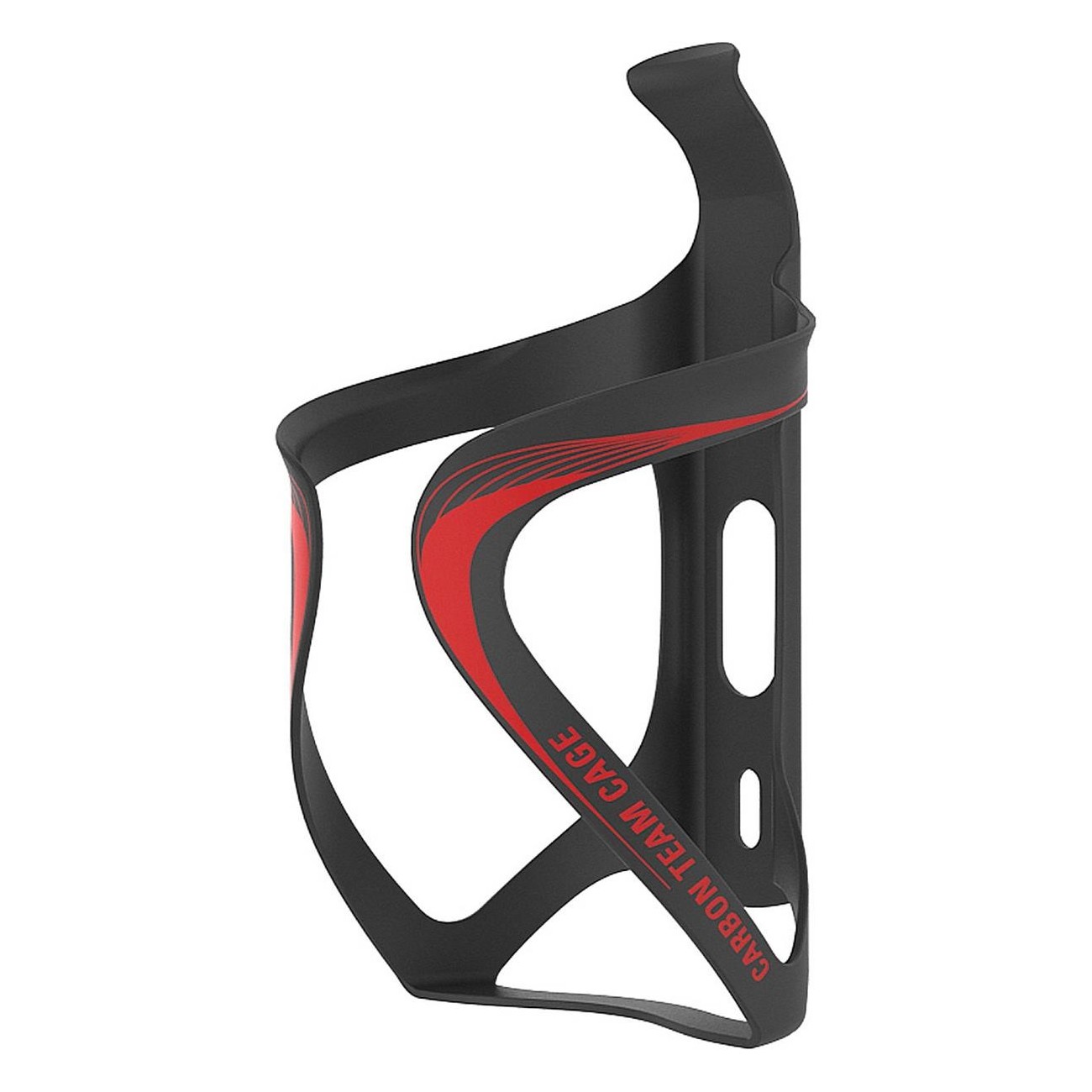 Lezyne Carbon Team Bottle Cage Black/Red - Lightweight and Durable for Cycling - 1