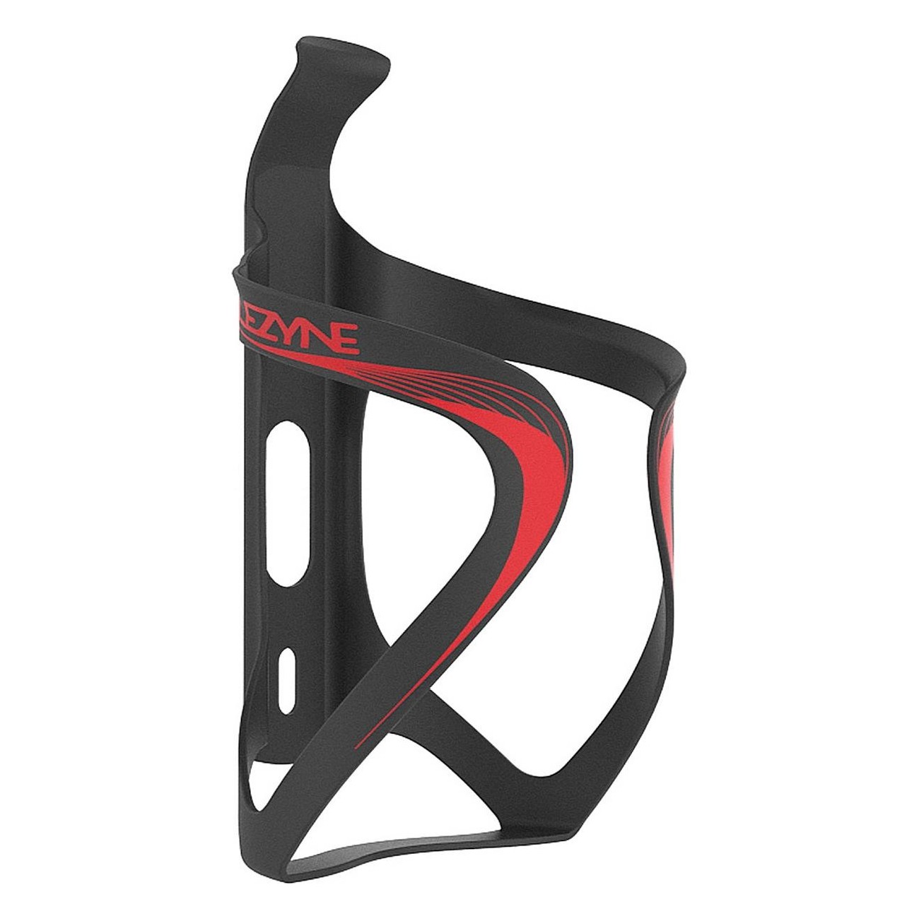 Lezyne Carbon Team Bottle Cage Black/Red - Lightweight and Durable for Cycling - 2