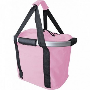 Pink Fabric Front Basket with Quick Release MVTEK for Bicycle - 1