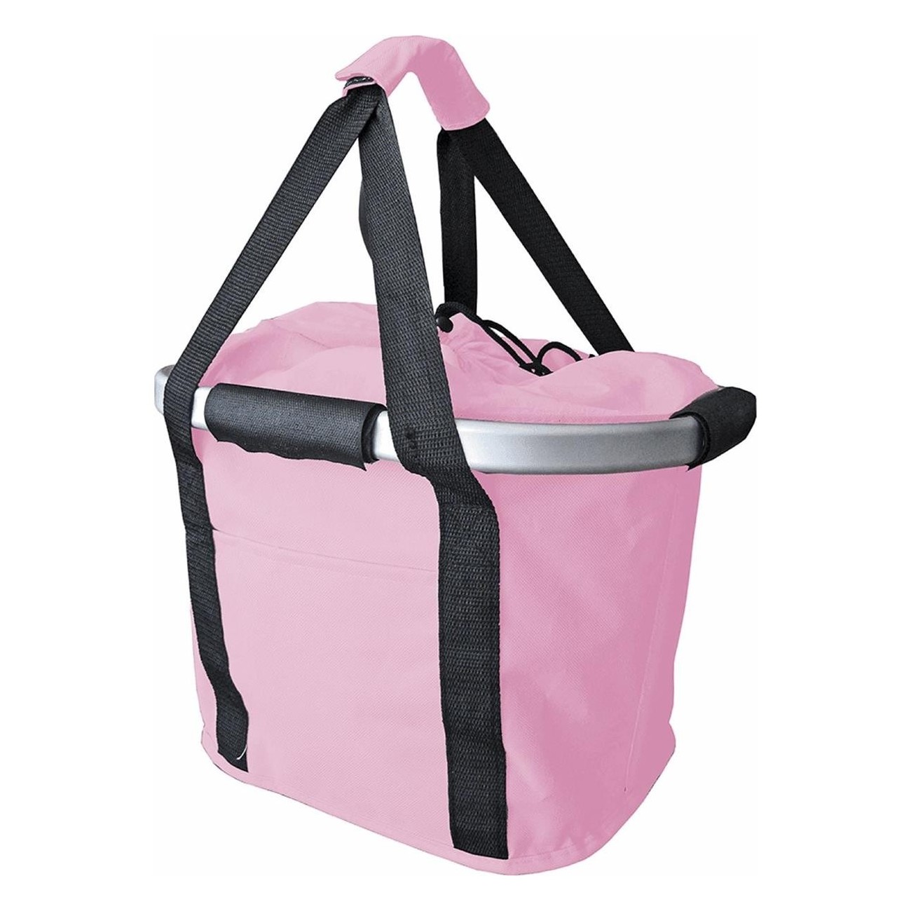 Pink Fabric Front Basket with Quick Release MVTEK for Bicycle - 1