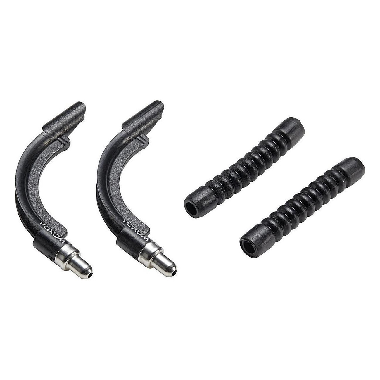 Set Guía Cable Freno Voxom 90° Negro - 2 Piezas de Plástico Reforzado - 1