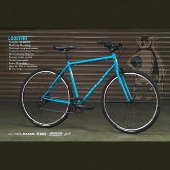 Bicicleta Fairdale Lookfar S Negro Brillante - Marco de Acero 1020 - 1