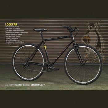 Bicicleta Fairdale Lookfar S Negro Brillante - Marco de Acero 1020 - 2