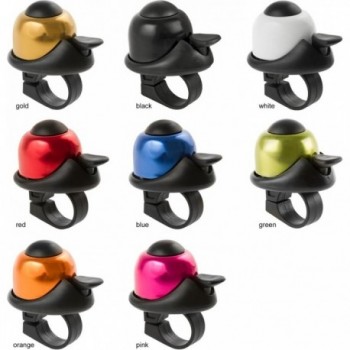 Black Mini Aluminum Bell with Plastic Handlebar Mount - 2