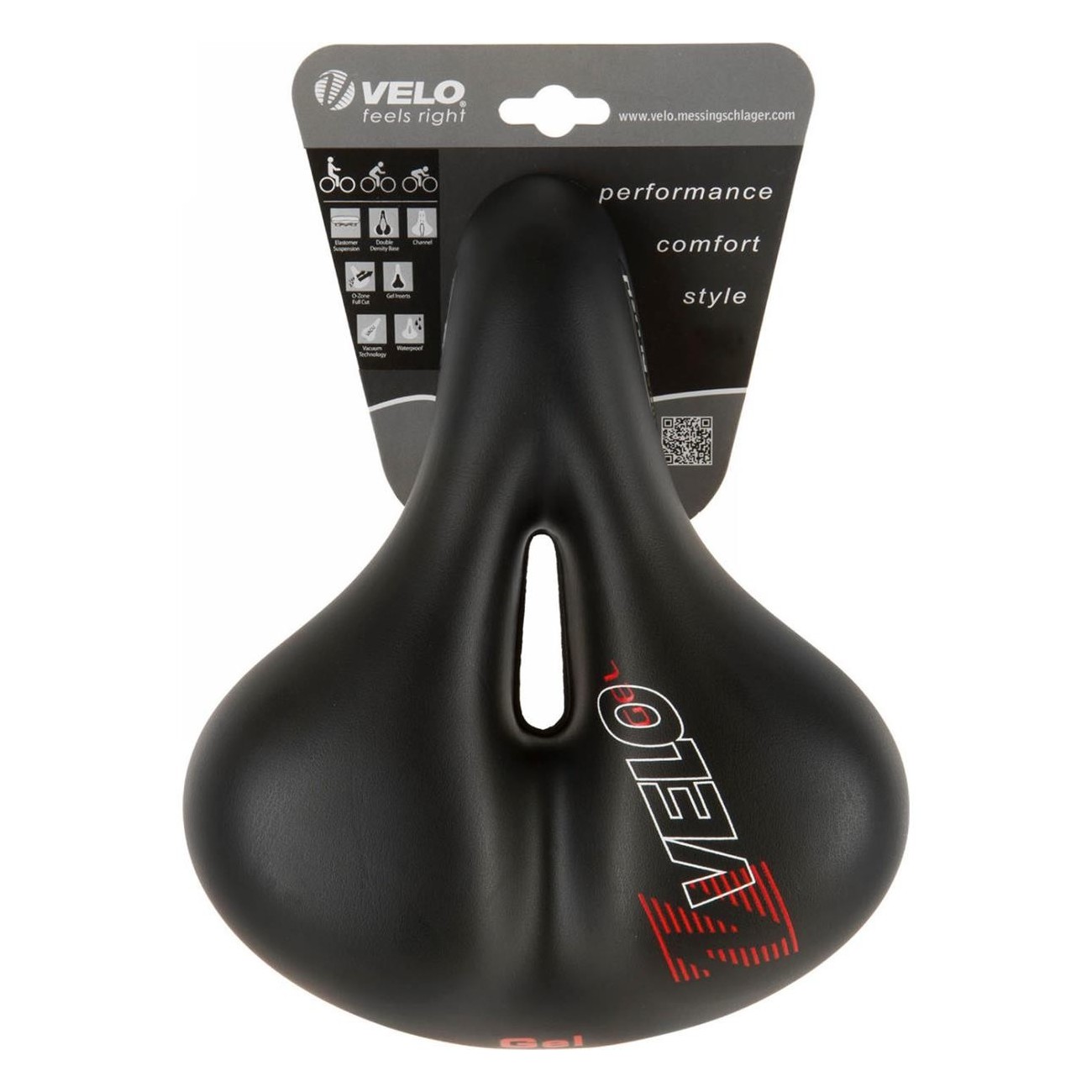 Selle VELO 254x200 mm avec Suspension en Élastomère et Gel, Cadre Acier - 4