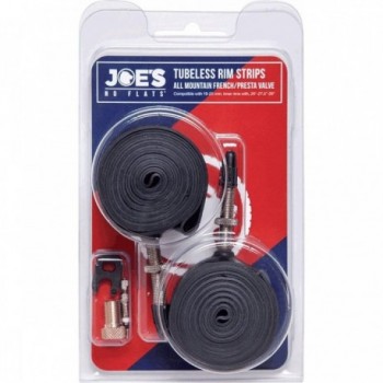 Standard Conversion Tape 19/25mm with Presta Valve 32mm - Set of 2 with JOE'S Key - 1